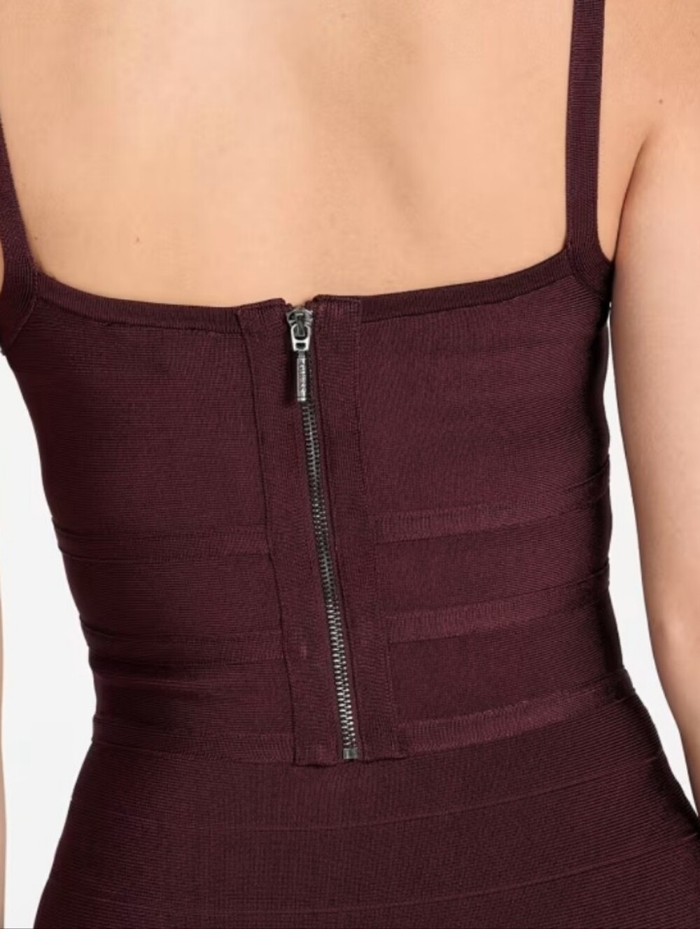 Guess Burgundy Midi Bandage Dress